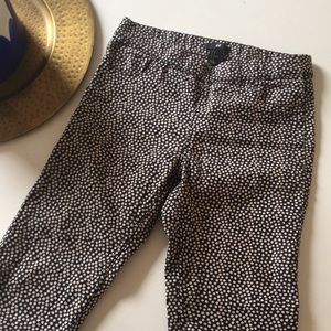 H&M black and white spotted trousers.